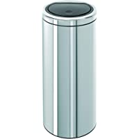 Brabantia Touch Bin 461903 - Papelera con pedal (30 l- interior de plástico- acero inoxidable)